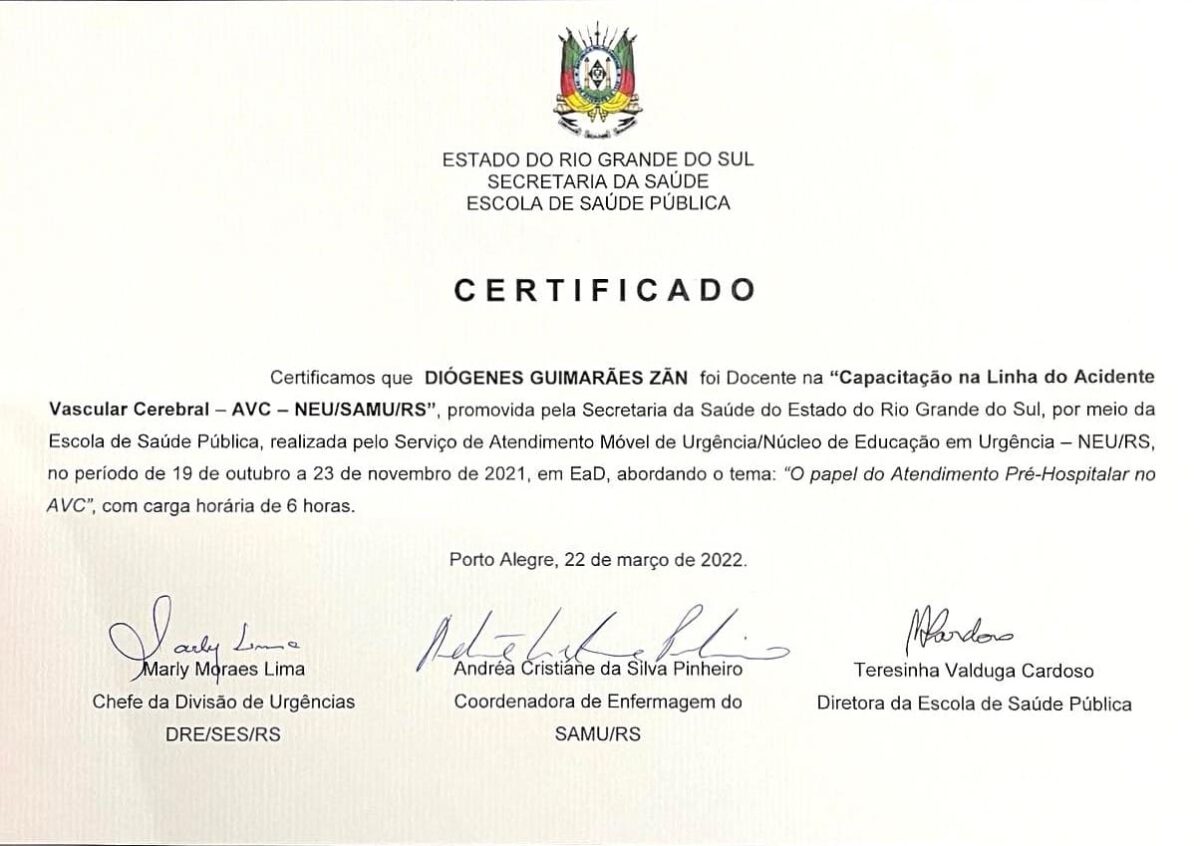 IMCer contribui com capacitação de médicos do SAMU estadual sobre AVC